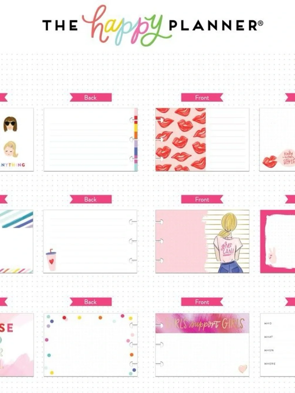 Happy Planner Girl The Encourager 359-Piece Sticker & Sticky Note Accessory Pack